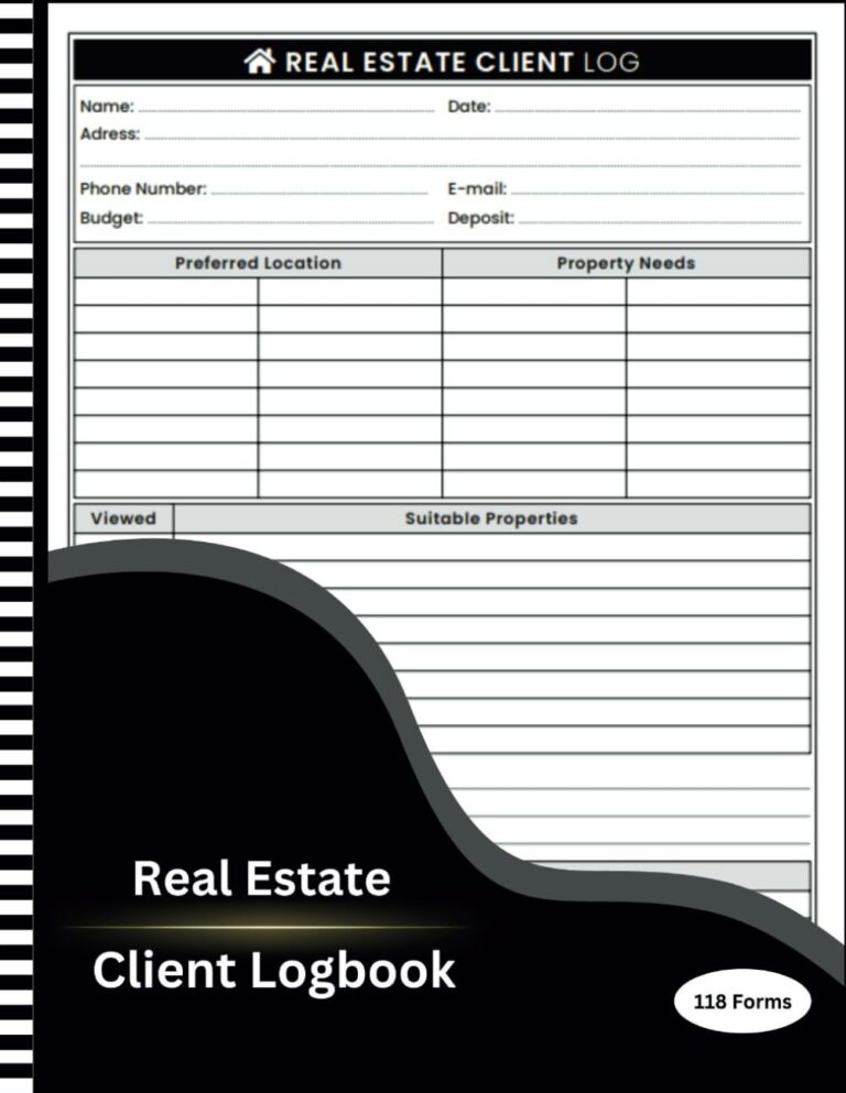 Realtor Client Log Book: Track Transactions
