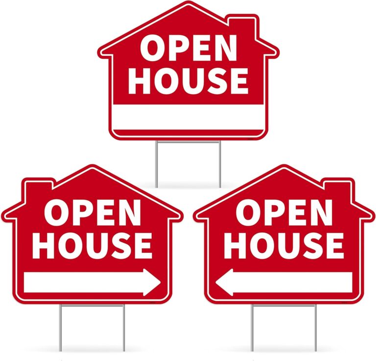 Open House Yard Signs with Stakes