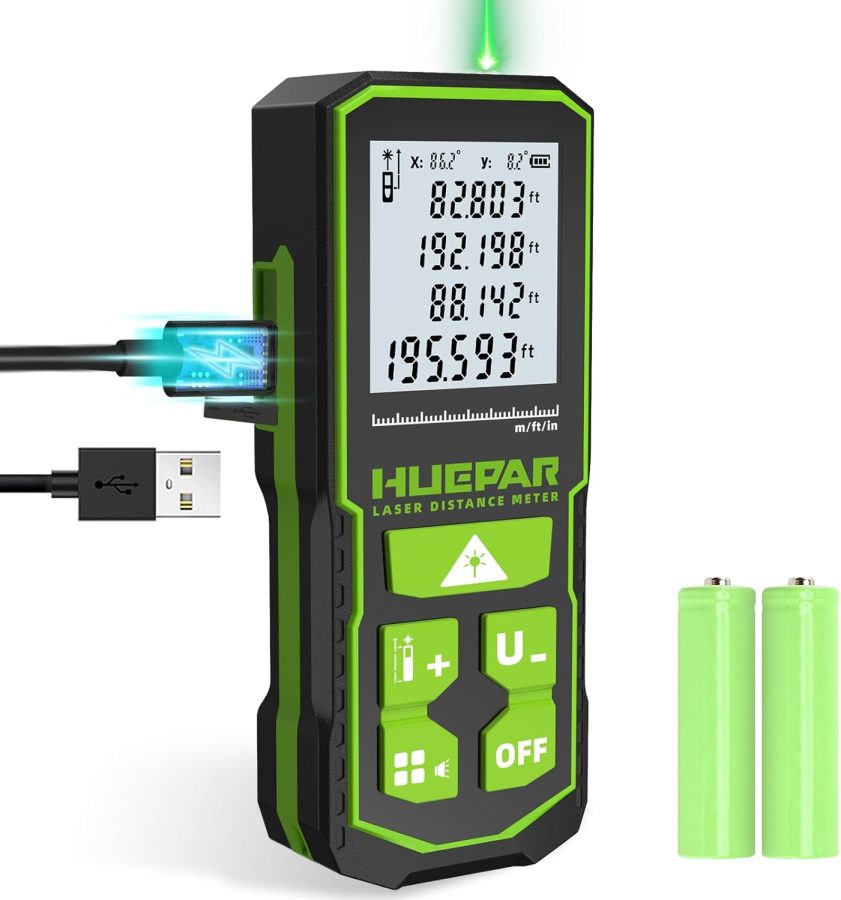 Huepar 196ft Green Laser Distance Meter